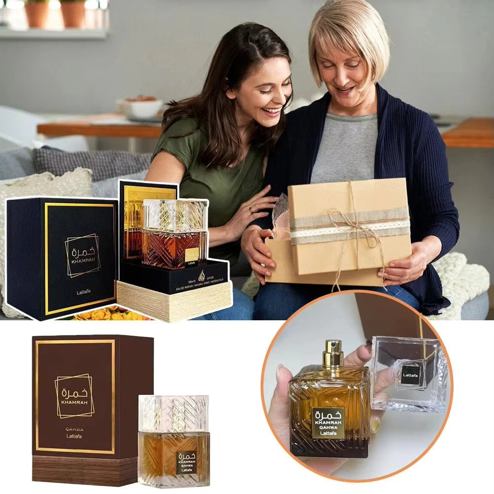 100ml Lattafa Perfumes Khamrah Qahwa Eau de Parfum Spray Original United Arab Emirates Arabian arabic Perfume For Women For Men