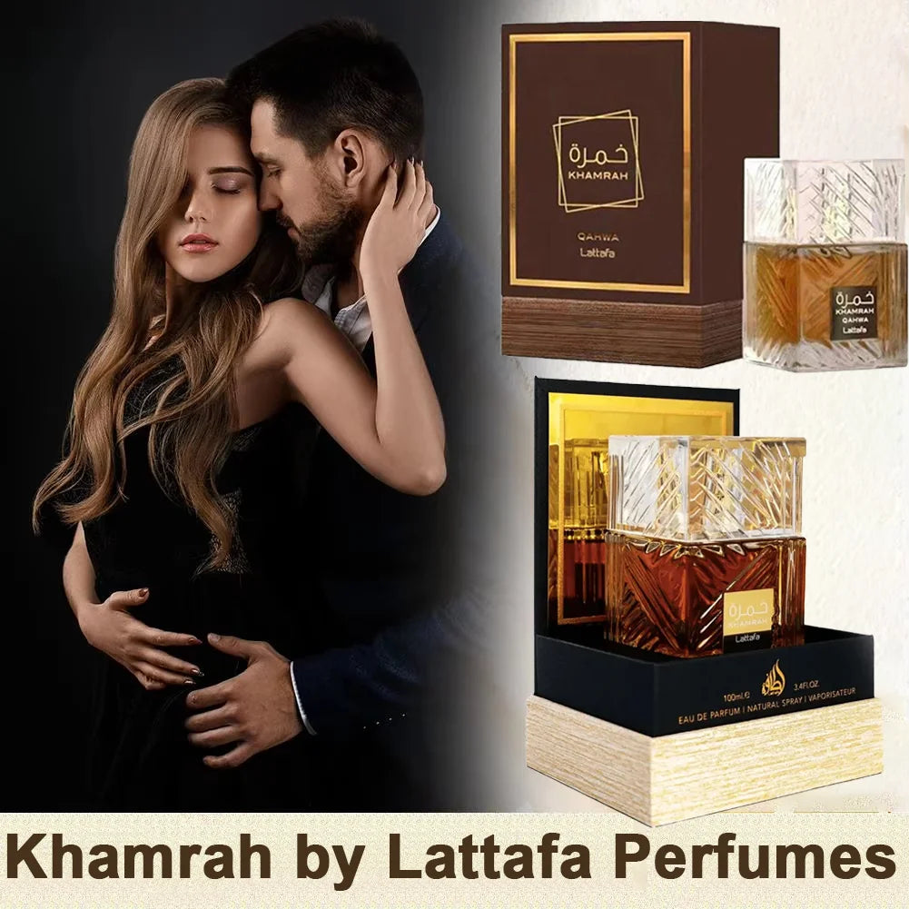100ml Lattafa Perfumes Khamrah Qahwa Eau de Parfum Spray Original United Arab Emirates Arabian arabic Perfume For Women For Men